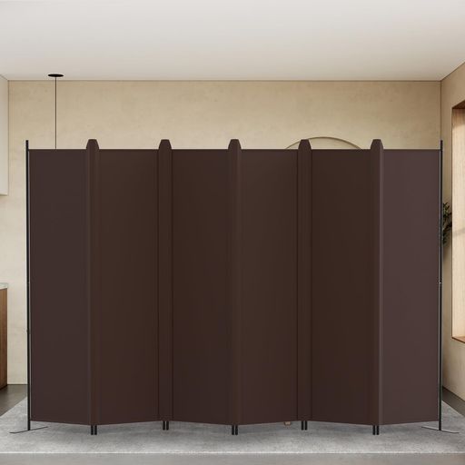 KELIXUパーテーション間仕切り6連自立式衝立カバーストリップ付き高さ1.8mx幅3m布タイプ折りたたみ仕切りパネル軽量クロスパーテーション目隠し屏風おしゃれ組み立て簡単部屋オフィス会…