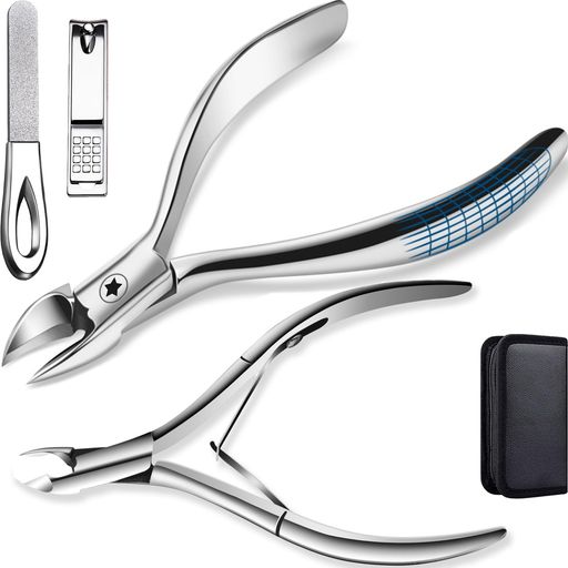 Justit爪切りニッパー巻き爪用爪キリ足用つめきり爪切りセットネイルケアセット4点セット手足両用/多機..