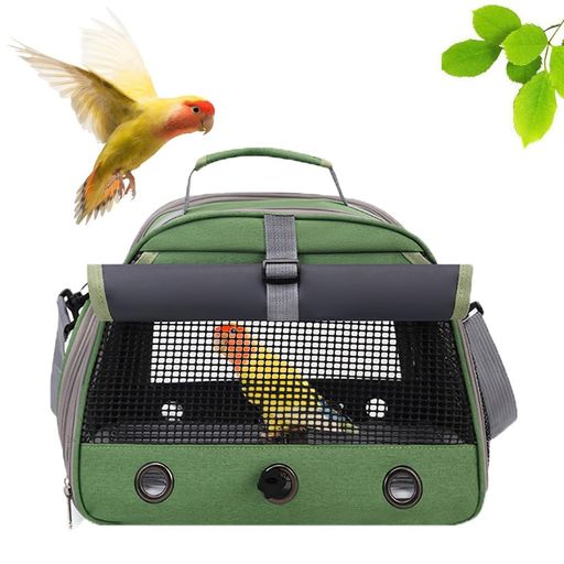 IYOIYAインコキャリー鳥キャリーバッグとまり木つき文鳥セキセイインコオカメインコキャリーケース避難通院移動ショルダーバッグお出かけバッグバードキャリー