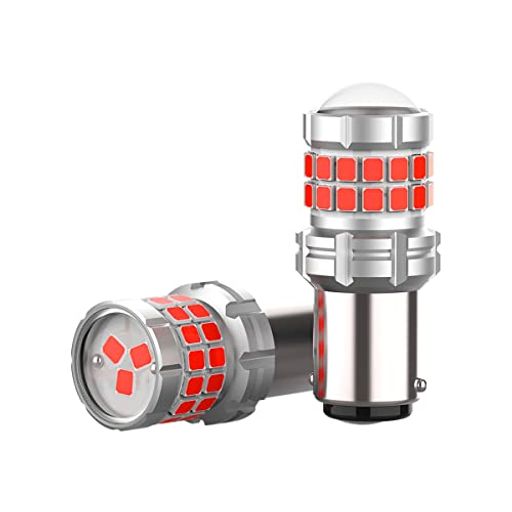 OTORAMS25ダブルブレーキランプ車用LEDバルブs25ダブル球段違いピン180度DC12-24V33連2835SMDレッド車検対応テールランプ2個セット