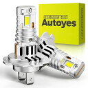 【2023最新爆光モデル】AutoyesH7LEDヘッドライトHi/Lo車用新基準車検対応8倍明るい24000LM6500KホワイトライトH7LEDミニサイズ1:1無極性アダプター不要取り付けが簡単長寿命