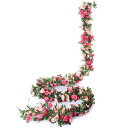 Kindnessバラガーランド2.5m1本入造花インテリアフラワーシルク壁掛け枯れない花藤の花薔薇観葉植物デコレーションパーティー喫茶店事務所結婚式庭園飾り店舗...