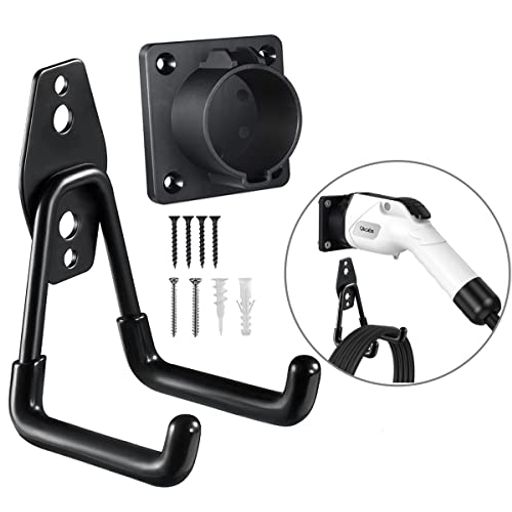 EV充電電気自動車充電器ケーブルホルダーEVケーブル収納フック付きプラグノズルホルスタードックSAEJ1772EV充電器