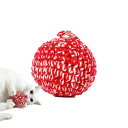 JAYU PET(ジャユペット) RED CAT BALL - 猫用品 おもちゃ ペット ボール またたびトイ マタタビボール インタラクティブ ねこ用 運動不足解消 キャットニップの香り ハンドメイド