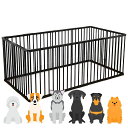 ペットサークル犬用サークル柵フェンス室内用131X89X70CM猫用犬用ドア付き扉付き折りたたみペットメッシュケージゲージペット用サークル小動物屋外室内用ブラッ...