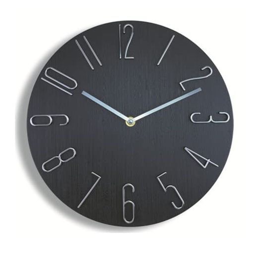 壁掛け時計ブラック掛け時計静音アナログ時計木目調ダイヤルアンティーク北欧おしゃれかわいい