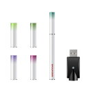 EONFINE 電子タバコ 使い捨て VAPE ベイプ 禁煙パイポ 水蒸気タバコ スターターキット(ホワイト) 禁煙グッズ ニコチンなし
