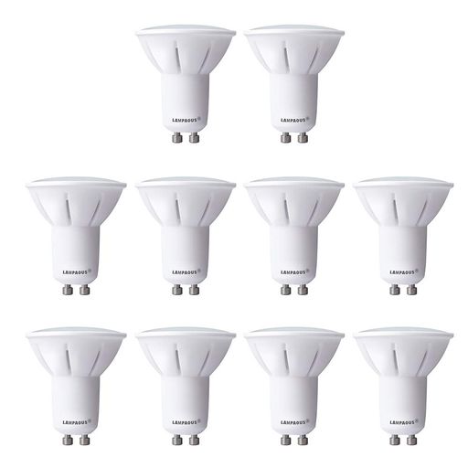 乐天商城 - LampaousLED電球GU10口金5W-50Wハロゲン相当-調光調色可能スマート電球-2700K〜6500K-電球色、昼白色、温白色、無段階調節屋内照明110V-120V10個セット(リモコンは別途ご購入ください