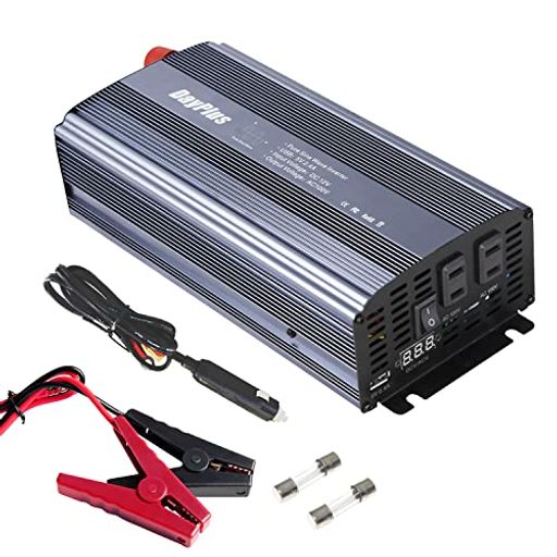 DAYPLUS J[Co[^[ g 12V 1200W Co[^[ ő 2400W DC12VAC100ɕϊ ACRZg~2 USB\Pbg ԗp Ro[^[ LCDtfBXvC d̑΍ ֗ObY RpNgЊQ΍