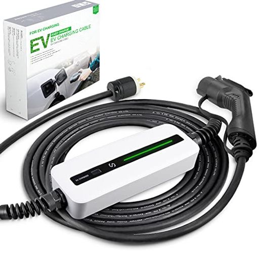 MORECEVSE EV充電器100V 電気自動車充電器 LCD SAEJ1772車の充電器 EV充電ケーブル15A PHEV充電器インジケーターライト付き6M......