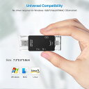 LEIZHAN【USB/TYPE-C/MICRO 3IN1】メモリカードリーダー SD/MICROSD/USBマルチカードリーダー 超高速データ転送 OTG SD/MICRO SDカード両対応 多機能 1台3役 TYPE-C/MICRO(2)