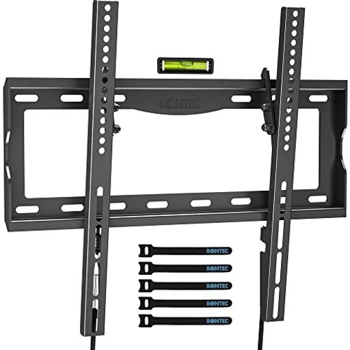 1HOMEFURNITテレビ壁掛け金具 26-55インチLCD/LED/OLED液晶テレビに対応 壁掛けテレビ 金具 薄型 耐荷重55KGまで 最大VESA 400 X 400MM 角度調整可能 水準器とケーブルタイ付き