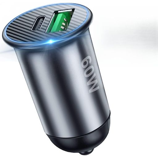 【超ミニ】カーチャージャーシガーソケットUSBC車載充電器急速充電器【PD60W(24V)/PD30W(12V)+QC30W】2..