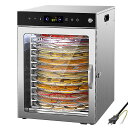 フードドライヤー食品乾燥機12層360°回転式304ステンレス鋼100~110V800W50/60Hz360°熱風循環加熱30~90°C1-24H時間設定機能野菜/果物/肉/魚/間食など乾燥日本語取扱説明書