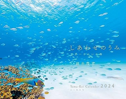 カレンダー2024 しあわせのうみ 世界一きれいな海(月めくり/壁掛け) (ヤマケイカレンダー2024)の商品画像