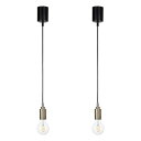 智光電気ペンダントライトペンダントソケットライト吊り下げ照明器具北欧おしゃれアンティークE26LEDエジソン電球適合引っ掛けシーリングダクトレール照明(ライティングレールタイプ2個)(3)