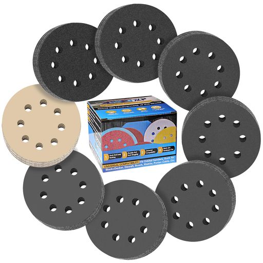 IROKCAKPTサンディングディスク125mm耐水ペーパー81枚入セット(#240#400#600#800#1000#1500#2000#3000x各10枚)丸型8穴ディスクペーパーサンダー用サンディングペーパーヘッドライトの研磨