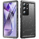 CozycaseGalaxyS24Ultra用ケース-S24Ultra用防水ケース-海防塵完全防水お風呂3M耐衝撃360両面全面米軍MIL規格カメラ保護ストラップ付きS24Ultra用ケース-防水