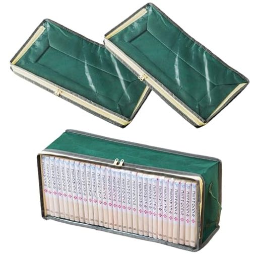 コモライフコミック収納ケース3枚組漫画本収納ブックケースカバー保管窓持ち手付単行本整理整頓