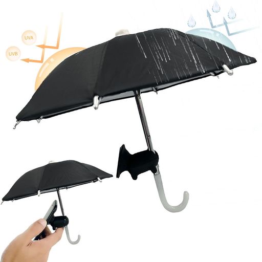 Moeagel自転車スマホ傘日除けスマホホルダー吸盤強力な吸着力安定性自転車スマホ傘防雨遮光頑丈取付簡単日焼け防止携帯電話の過熱防止雨対策に最適多機能ミニ傘飾り...