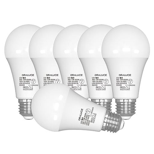 ORALUCE LED電球 100W形相当 E26口金 昼光色 6500K 15W 1600ルーメン 220°広配光 密閉型器具対応 調光不可 高演色 高輝度 省エネ PSE認証済み 6個入 LDA15D-G-E26