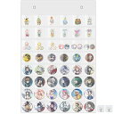 MUGAODEE缶バッジ収納ファイル壁掛けウォールポケット48枚収納大容量缶バッジアクリルキーホルダーラバーストラップ缶バッジディスプレイ省スペース収納缶バッジ収納ファイル推し活32MM/…