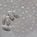 HONNYDENDネイルアートシール2枚セッ5D夏の貝殻ネイルアートステッカー自己粘着春夏デカールデザイン女性女の子子供のためのネイルアート装飾