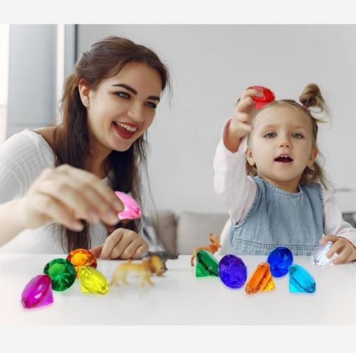 ビッグサイズ子供宝石おもちゃジューリープレイセットパーティー・誕生日クリスマス・イースター・感謝祭・ハローウィンのプレゼント(10個の大きなダイヤモンド)