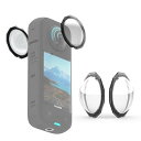 TOMGDRACO【アップグレード版】forInsta360X3用粘着式レンズガードパノラマレンズ専用保護ミラーレンズケースPMMA素材採用レンズ保護キャップ反...