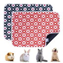 ペットシーツ 洗えるおしっこマット2枚セット(45*60CM) 犬 猫 モルモット うさぎ 小動物用ペットマット 吸水性 速乾性 床に染みず 滑り止め 匂いせず...