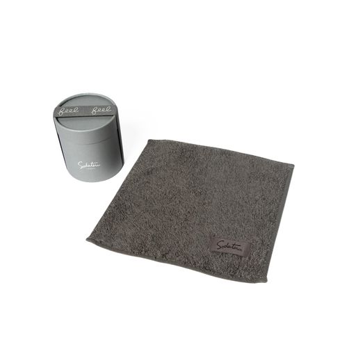 育てるタオルfeelプチハンドタオルチャコール(グレー系)20x20cmm綿100%ボックス入り2000000002248