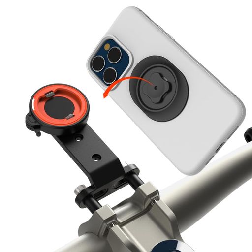 自転車スマホホルダー脱着簡単ロードバイクスマホホルダーMTBバンドルステムスマホマウント自転車携帯ホルダー片手操作クロスバイクやマウンテンバイク用4.7-7.3インチのスマートフォ…