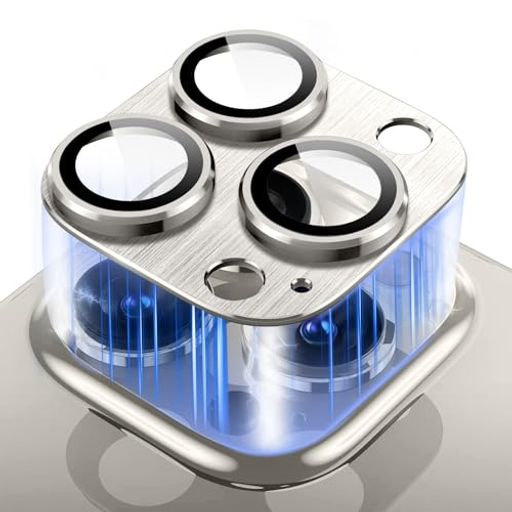 MOKAZII カメラレンズフィルム IPHONE 16 PRO/IPHONE 16 PRO MAX 対応 カメラ保護ガラスフィルム カメラレンズ保護カバー アルミニウム合金+強化ガラス製 耐衝撃 防塵 高透過率 露出オーバー防止 硬度9H 全面保護