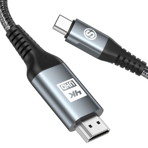 HDMI TYPE-C 変換ケーブル 0.5M USB C からHDMI 接続ケーブル 【4K UHD映像出力 】タイプC HDMI 変換ケーブル THUNDERBOLT3対応 設定不要 携帯画面をテレビに映す IPHONE15 PRO