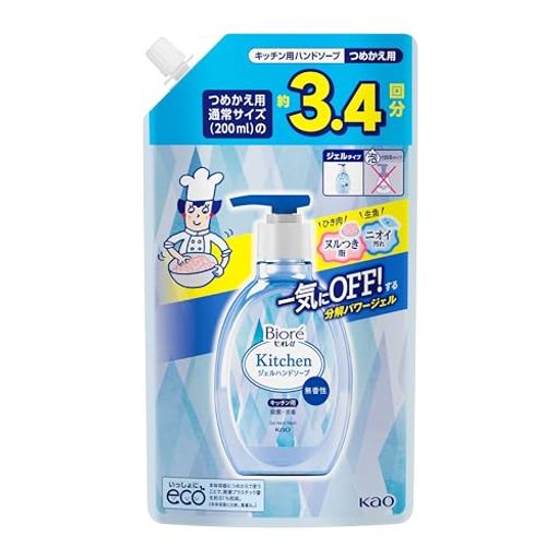 ビオレuビオレuキッチンジェルハンドソープ無香性つめかえ680mlハンドソープ(4.0)