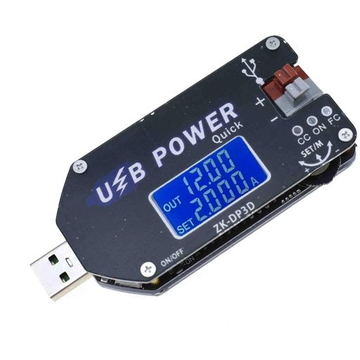 ZK-DP3D CNC USB TYPE-C DC DC CONVERTER CC CV 4-13V TO 1-30V 2A 15W POWER SUPPLY MODULE REGULATED POWER SUPPLY QC2.0 3.0