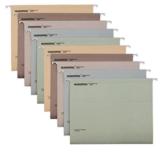 seimeinokiハンギングフォルダーa410枚入ハンギングファイルラベルとラベルホルダー付き紙製モランディカラーサスペンションファイルa4文書領収書伝票収納...