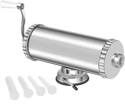 手動ソーセージメーカー改良版ソーセージマシン腸詰め器2ポンド調理ツール肉充填アルミ合金製錆止め家..