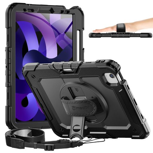 Other - TimecityiPadair第4世代/第5世代10.9インチ専用ケース耐衝撃ハンドグリップ/ショルダーストラップ付き横置き/縦置き360度回転スタンドペン収納工事現場画面フィルム防塵傷防止頑丈iPad