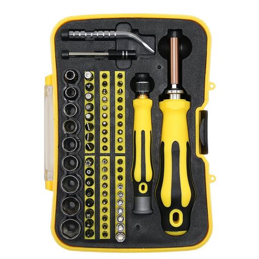 【ご購入前の重要な確認事項】 いつもご利用いただき、誠にありがとうございます。 いつも【vicsystore楽天市場店】をご利用いただき、誠にありがとうございます。 最近、商品の入数・数量・サイズなどのご注文内容に関する間違いが増えております。 お手数ではございますが、ご購入手続きの際には、入数・数量・サイズを今一度ご確認いただけますようお願いいたします。 ご注文から 30分以上経過した場合、入数・数量・サイズ等の間違いによるキャンセルはお受けできません。 ご不明な点がある場合は、必ずご注文前にお問い合わせください。 🚚 ご注文に関するご案内 最短でのお届けをご希望の方へ 日時指定をされない場合、最短での発送手配が可能です。お急ぎの場合は日時指定なしでのご注文をおすすめいたします。 営業所留めについて 営業所留めには対応しておりません。 誤った郵便番号や住所でご注文された場合、発送時に発生した費用や損失はお客様のご負担となりますのでご注意ください。 お支払い方法について コンビニ払い・銀行振込などの前払いの場合は、ご入金確認後に在庫を確保いたします。 そのため、ご入金のタイミングによっては欠品となる場合がございます。 ギフト対応について 誠に申し訳ございませんが、のし・ラッピング・メッセージカード等のギフト対応は行っておりません。 ご購入数量の上限について 当店ではすべての商品に購入上限を設けております。 上限を超える数量をご希望の場合は、ご購入前に必ずお問い合わせください。 キャンセルについて ご注文から 30分を過ぎた場合、お客様都合によるキャンセルはお受けできません。 内容に不安がある場合は、ご注文前に必ずお問い合わせください。 【高品質クロムバナジウム鋼製】 - 高硬度クロムバナジウム鋼(CR-V)を採用し、耐久性抜群、腐食耐性が高く、長期間安心してお使いいただけます。 【多用途ビット&amp;ソケットセット】 - 48種類の4MM/6.35MMビット(PH000-PH3/T3-T30/H0.9-H6.0)と16種類のソケット((M2.5-M13))が含まれており、幅広い修理作業に対応可能です。 【人間工学設計のハンドル】 - 大小のハンドルを組み合わせることで、快適なグリップと軽量な操作を実現し、作業の負担を軽減します。 【便利な収納ケース付き】 - 持ち運びやすいコンパクトなデザインで、自宅修理、車のメンテナンス、専門作業に最適です。 【延長バー&amp;接続バー】 - 狭い場所の作業もスムーズに進められ、効率的に修理を行えます。