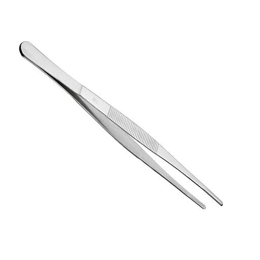 BRIIKPPステンレス鋼のまっすぐな鈍いピンセット修理、バーベキュー、補助工具250mmの長さデイリーガー..