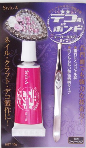 強力透明デコ用ボンドピンセット付きSA-C312スタイルエー