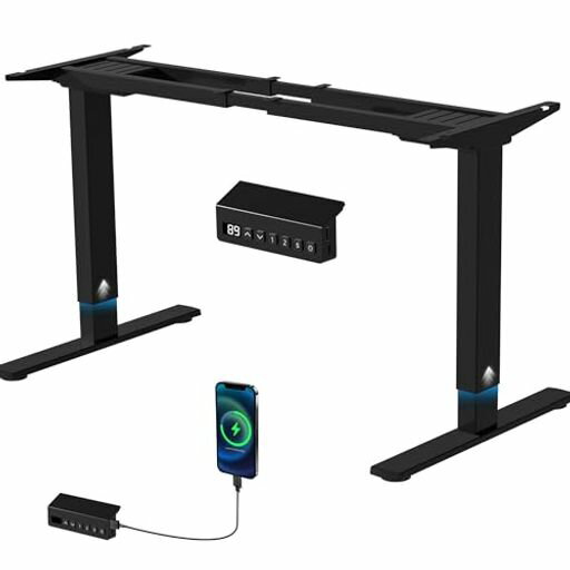ERGOMAKER電動昇降デスク脚のみデュアルモータースタンディングデスク電動式昇降デスク脚2段式脚タイプ..