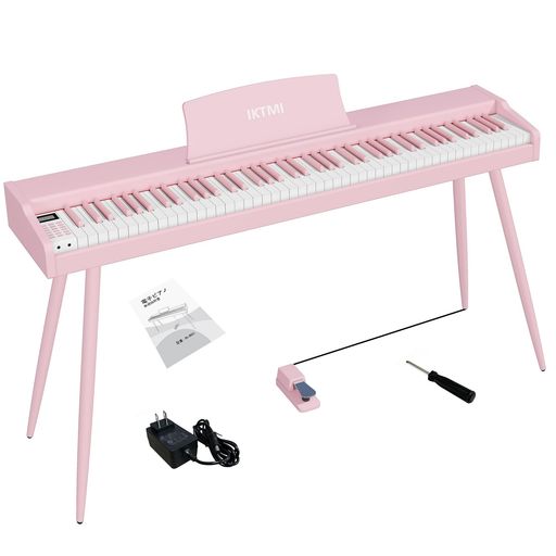 ☆ 電子ピアノ 88鍵盤 ピンク キーボード ピアノ CEULA MIDI対応 Amazon | CEULA 電子ピアノ 88鍵盤 スタンド付き キーボード