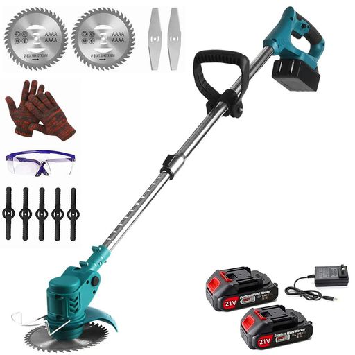 草刈り機充電式草刈機21V電動草刈り機4000mAhバッテリー総容量20000回転/分強1.2kg軽量低騒音3種類の替..