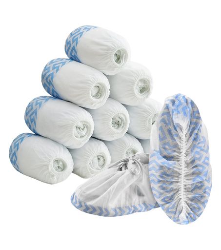 靴カバー使い捨てシューズカバー100枚入(50足)不織布厚手タイプ滑り止め防塵防汚フリーサイズ男女兼用作業場事務所実験室来客用(ホワイト)