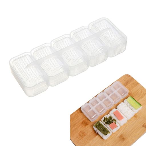 【ご購入前の重要な確認事項】 いつもご利用いただき、誠にありがとうございます。 いつも【vicsystore楽天市場店】をご利用いただき、誠にありがとうございます。 最近、商品の入数・数量・サイズなどのご注文内容に関する間違いが増えております。 お手数ではございますが、ご購入手続きの際には、入数・数量・サイズを今一度ご確認いただけますようお願いいたします。 ご注文から 30分以上経過した場合、入数・数量・サイズ等の間違いによるキャンセルはお受けできません。 ご不明な点がある場合は、必ずご注文前にお問い合わせください。 🚚 ご注文に関するご案内 最短でのお届けをご希望の方へ 日時指定をされない場合、最短での発送手配が可能です。お急ぎの場合は日時指定なしでのご注文をおすすめいたします。 営業所留めについて 営業所留めには対応しておりません。 誤った郵便番号や住所でご注文された場合、発送時に発生した費用や損失はお客様のご負担となりますのでご注意ください。 お支払い方法について コンビニ払い・銀行振込などの前払いの場合は、ご入金確認後に在庫を確保いたします。 そのため、ご入金のタイミングによっては欠品となる場合がございます。 ギフト対応について 誠に申し訳ございませんが、のし・ラッピング・メッセージカード等のギフト対応は行っておりません。 ご購入数量の上限について 当店ではすべての商品に購入上限を設けております。 上限を超える数量をご希望の場合は、ご購入前に必ずお問い合わせください。 キャンセルについて ご注文から 30分を過ぎた場合、お客様都合によるキャンセルはお受けできません。 内容に不安がある場合は、ご注文前に必ずお問い合わせください。 【寿司 型】お寿司作り体験を向上させ、私たちの寿司押し型を使用します!この革新的な寿司型は、握り寿司やおにぎりを含め、本格的な風味をキッチンに持ち込むことができるように、さまざまな寿司のおいしさを簡単に作ることができます。 【高品質材質】私たちのにぎり寿司は良質なPP材料で作られており、長持ちし、丈夫に使用されており、表面にくっつかないことで食べ物の残留を防ぐことができ、簡単にご飯を放すことができます。 【用途が広い】にぎり寿司は家で寿司を作るのに便利で、実用的で、おにぎりの形を整えることができます。持ち運びに便利で、小型で持ち運びに便利で、キャンプ、遠足、旅行、ホームパーティーなどの場所に適しており、子供や家族、友人と一緒にDIY寿司を楽しむ過程がある。 【簡単に作れる】寿司の型にご飯と海苔を入れてご飯を押し、ハムソーセージ、サーモン、その他の食材を加えるだけで、美味しくてかわいい寿司が作れます。便利で手間がかからず、一度に5個のおにぎりを手に入れることができるにぎり寿司です。時間と労力を節約して、寿司を作って家族や友人を招待するのに良いキッチンツールです。