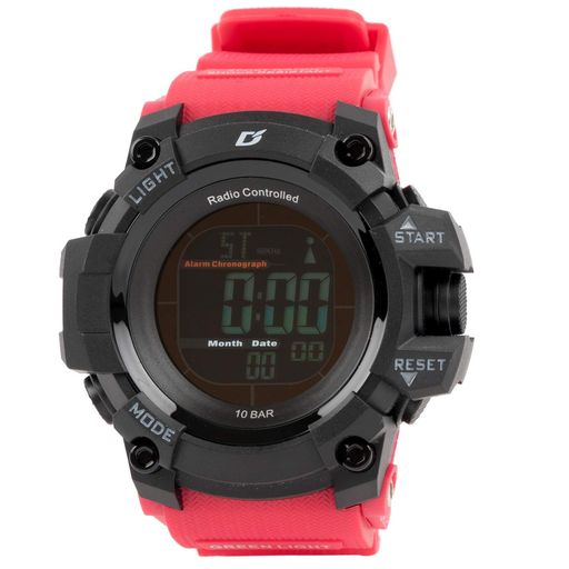 [アリアス]腕時計デジタル電波ソーラー反転液晶メンズブラックxレッドADWW18107RCSOL-03