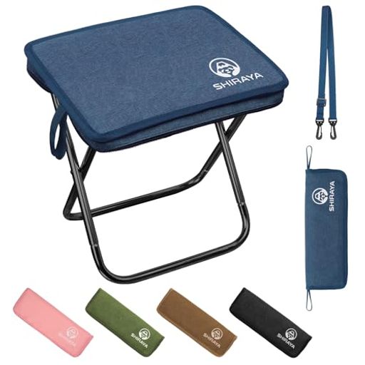 shiraya【2025Newモデル】折りたたみ椅子アウトドアチェアコンパクト超軽量アルミ合金ショルダー付き持..