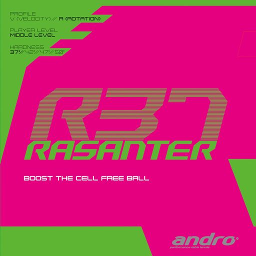 Ping Pong - andro(アンドロ)卓球ラバーラザンターR37快適な打球感112286アカ(RD)1.7